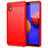 Silicone Candy Rubber TPU Line Soft Case Cover for Samsung Galaxy A01 Core Red