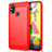 Silicone Candy Rubber TPU Line Soft Case Cover for Samsung Galaxy M31 Prime Edition Red