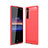 Silicone Candy Rubber TPU Line Soft Case Cover for Sony Xperia 1 II Red