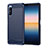 Silicone Candy Rubber TPU Line Soft Case Cover for Sony Xperia 10 III Blue