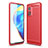 Silicone Candy Rubber TPU Line Soft Case Cover for Xiaomi Mi 10T 5G Red