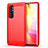 Silicone Candy Rubber TPU Line Soft Case Cover for Xiaomi Mi Note 10 Lite Red