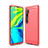 Silicone Candy Rubber TPU Line Soft Case Cover for Xiaomi Mi Note 10 Red