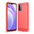 Silicone Candy Rubber TPU Line Soft Case Cover for Xiaomi Redmi 9T 4G Red