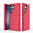 Silicone Candy Rubber TPU Line Soft Case Cover KC1 for Samsung Galaxy S22 Ultra 5G Red