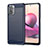Silicone Candy Rubber TPU Line Soft Case Cover MF1 for Xiaomi Poco M5S Blue