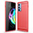Silicone Candy Rubber TPU Line Soft Case Cover S01 for Motorola Moto Edge 20 Pro 5G Red