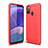 Silicone Candy Rubber TPU Line Soft Case Cover WL1 for Samsung Galaxy M21 Red