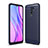 Silicone Candy Rubber TPU Line Soft Case Cover WL1 for Xiaomi Redmi 9 Blue