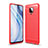 Silicone Candy Rubber TPU Line Soft Case Cover WL1 for Xiaomi Redmi Note 9 Pro Red