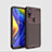 Silicone Candy Rubber TPU Twill Soft Case Cover A01 for Xiaomi Mi Mix 3 Brown