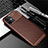 Silicone Candy Rubber TPU Twill Soft Case Cover for Apple iPhone 12 Brown