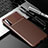 Silicone Candy Rubber TPU Twill Soft Case Cover for Huawei Enjoy 10e Brown
