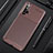 Silicone Candy Rubber TPU Twill Soft Case Cover for Huawei Honor 20 Brown