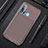 Silicone Candy Rubber TPU Twill Soft Case Cover for Huawei P20 Lite (2019) Brown