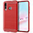 Silicone Candy Rubber TPU Twill Soft Case Cover for Huawei P30 Lite XL Red