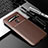 Silicone Candy Rubber TPU Twill Soft Case Cover for LG K61 Brown