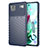 Silicone Candy Rubber TPU Twill Soft Case Cover for LG K92 5G Blue