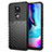 Silicone Candy Rubber TPU Twill Soft Case Cover for Motorola Moto E7 Plus Black