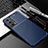 Silicone Candy Rubber TPU Twill Soft Case Cover for Motorola Moto Edge 20 5G Blue