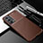 Silicone Candy Rubber TPU Twill Soft Case Cover for Motorola Moto Edge 20 5G Brown