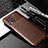 Silicone Candy Rubber TPU Twill Soft Case Cover for Motorola Moto G100 5G Brown