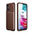 Silicone Candy Rubber TPU Twill Soft Case Cover for Motorola Moto G30 Brown