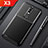 Silicone Candy Rubber TPU Twill Soft Case Cover for Nokia X3 Black