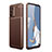 Silicone Candy Rubber TPU Twill Soft Case Cover for OnePlus Nord N200 5G Brown