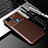 Silicone Candy Rubber TPU Twill Soft Case Cover for Oppo A12 Brown