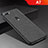 Silicone Candy Rubber TPU Twill Soft Case Cover for Oppo A7 Black