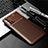 Silicone Candy Rubber TPU Twill Soft Case Cover for Oppo A72 Brown