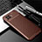 Silicone Candy Rubber TPU Twill Soft Case Cover for Oppo A73 (2020) Brown