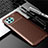 Silicone Candy Rubber TPU Twill Soft Case Cover for Oppo F17 Pro Brown