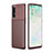Silicone Candy Rubber TPU Twill Soft Case Cover for Oppo Find X2 Neo Brown