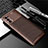 Silicone Candy Rubber TPU Twill Soft Case Cover for Oppo Reno4 4G Brown