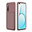 Silicone Candy Rubber TPU Twill Soft Case Cover for Realme X3 Brown