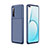 Silicone Candy Rubber TPU Twill Soft Case Cover for Realme X50m 5G Blue