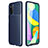 Silicone Candy Rubber TPU Twill Soft Case Cover for Samsung Galaxy F52 5G Blue
