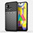 Silicone Candy Rubber TPU Twill Soft Case Cover for Samsung Galaxy M21s Black