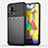 Silicone Candy Rubber TPU Twill Soft Case Cover for Samsung Galaxy M31 Black