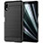 Silicone Candy Rubber TPU Twill Soft Case Cover for Sony Xperia L3 Black