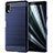 Silicone Candy Rubber TPU Twill Soft Case Cover for Sony Xperia L3 Blue
