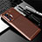 Silicone Candy Rubber TPU Twill Soft Case Cover for Vivo X51 5G Brown
