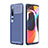 Silicone Candy Rubber TPU Twill Soft Case Cover for Xiaomi Mi 10 Blue