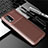 Silicone Candy Rubber TPU Twill Soft Case Cover for Xiaomi Mi 10 Lite Brown