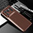 Silicone Candy Rubber TPU Twill Soft Case Cover for Xiaomi Mi 11 Ultra 5G Brown