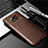 Silicone Candy Rubber TPU Twill Soft Case Cover for Xiaomi Poco X3 NFC Brown
