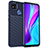 Silicone Candy Rubber TPU Twill Soft Case Cover MF1 for Xiaomi Redmi 9 India Blue