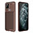 Silicone Candy Rubber TPU Twill Soft Case Cover QK1 for Google Pixel 5 Brown
